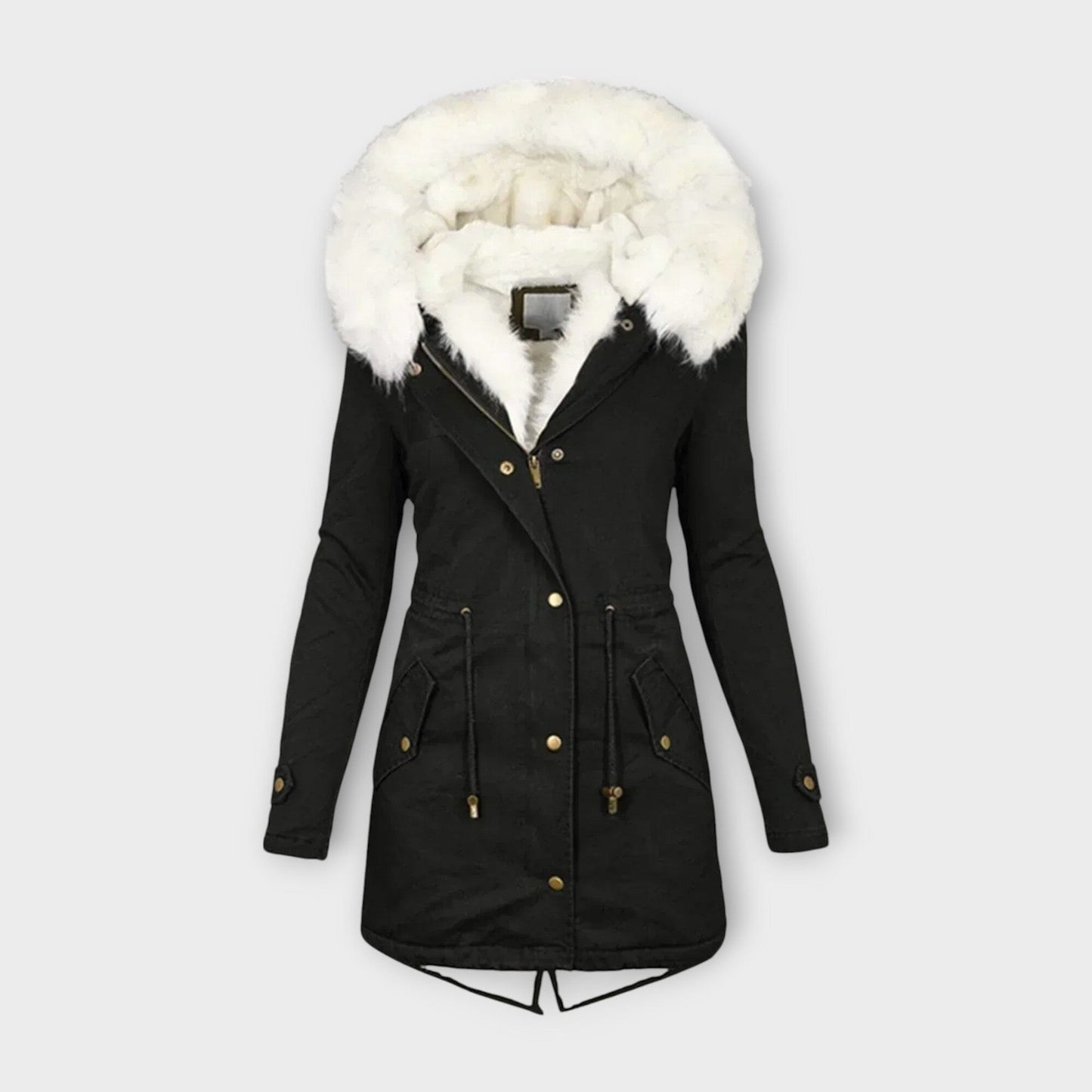 Ivara – Chaqueta de invierno impermeable y forrada con piel Ivara – Chaqueta de invierno impermeable y forrada con piel A minha loja Negro XS 