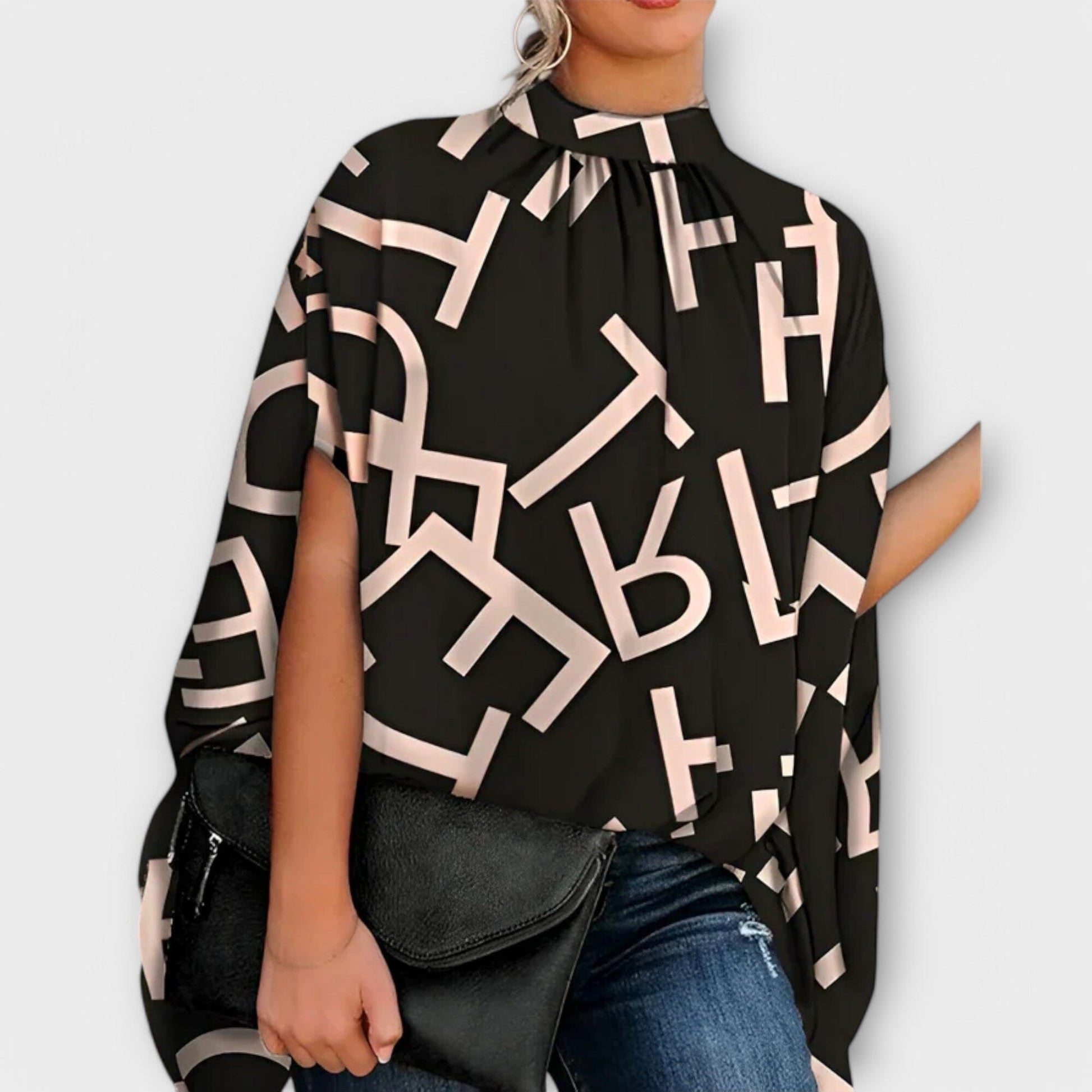 Jacqueline - Blusa Versátil para la Noche Jacqueline - Blusa Versátil para la Noche A minha loja Schwarze Buchstaben XS 