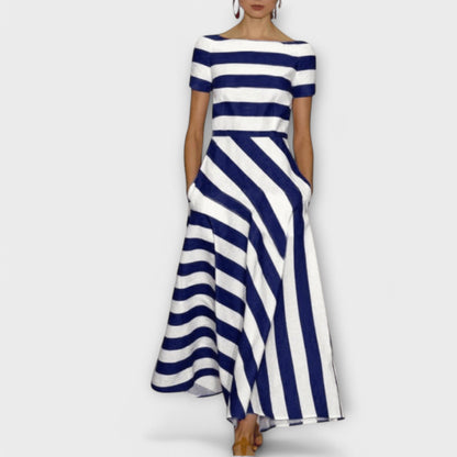 Janell – Vestido largo de rayas Janell – Vestido largo de rayas A minha loja Dunkelblau S 