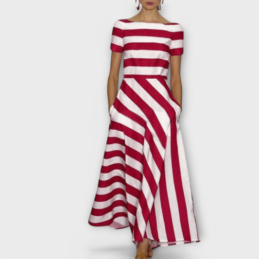 Janell – Vestido largo de rayas Janell – Vestido largo de rayas A minha loja Rojo S 