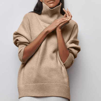 Katrielle – Suéter de Cuello Alto Acogedor Katrielle – Suéter de Cuello Alto Acogedor A minha loja Khaki S 