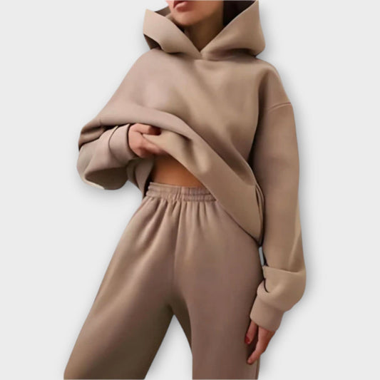 Kristine - Conjunto de Chándal Acogedor Kristine - Conjunto de Chándal Acogedor A minha loja Beige S 