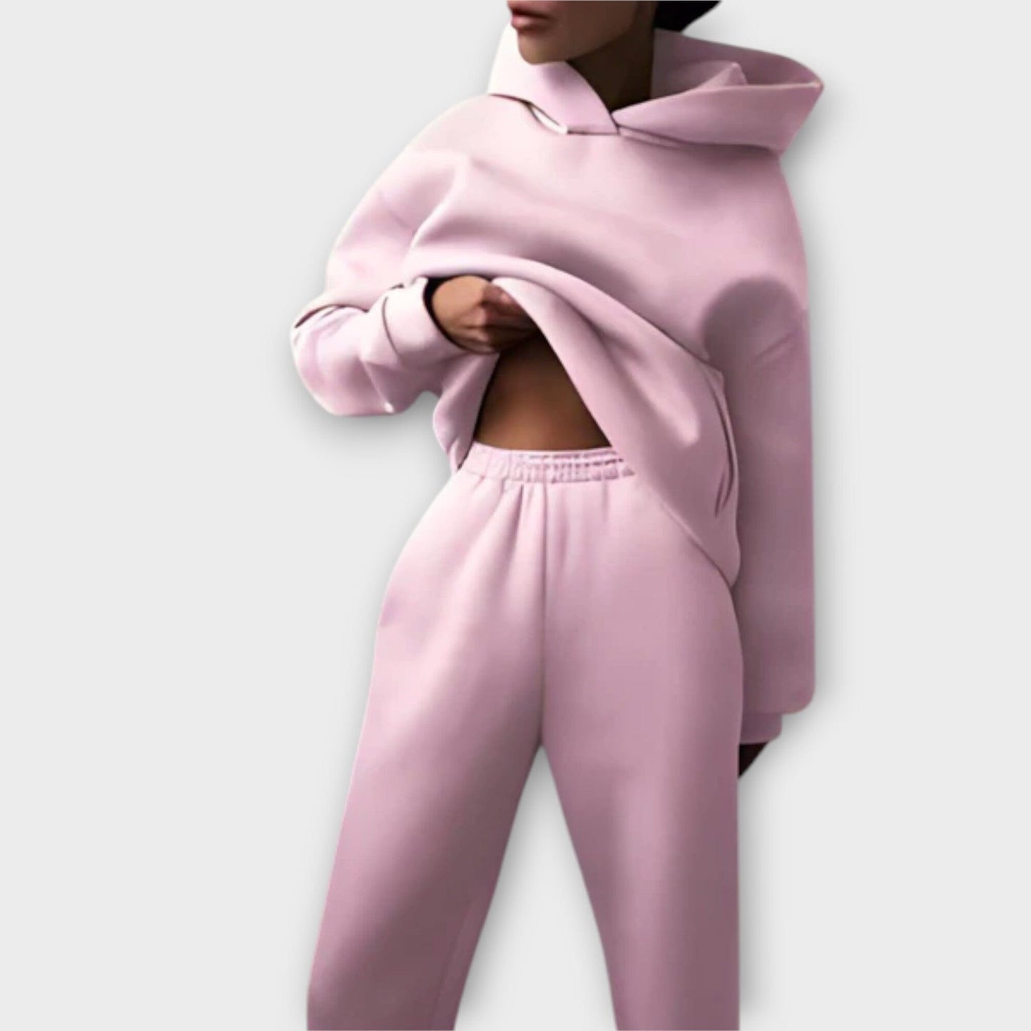 Kristine - Conjunto de Chándal Acogedor Kristine - Conjunto de Chándal Acogedor A minha loja Pink S 