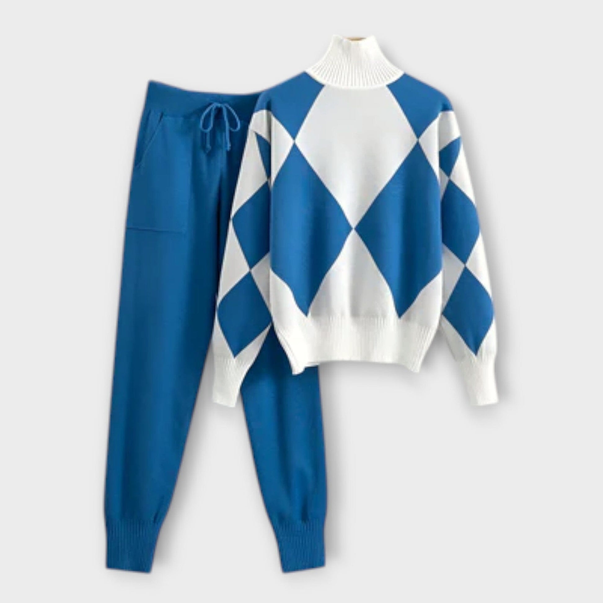 Laura - Conjunto Elegante de Dos Piezas Laura - Conjunto Elegante de Dos Piezas A minha loja Azul S 