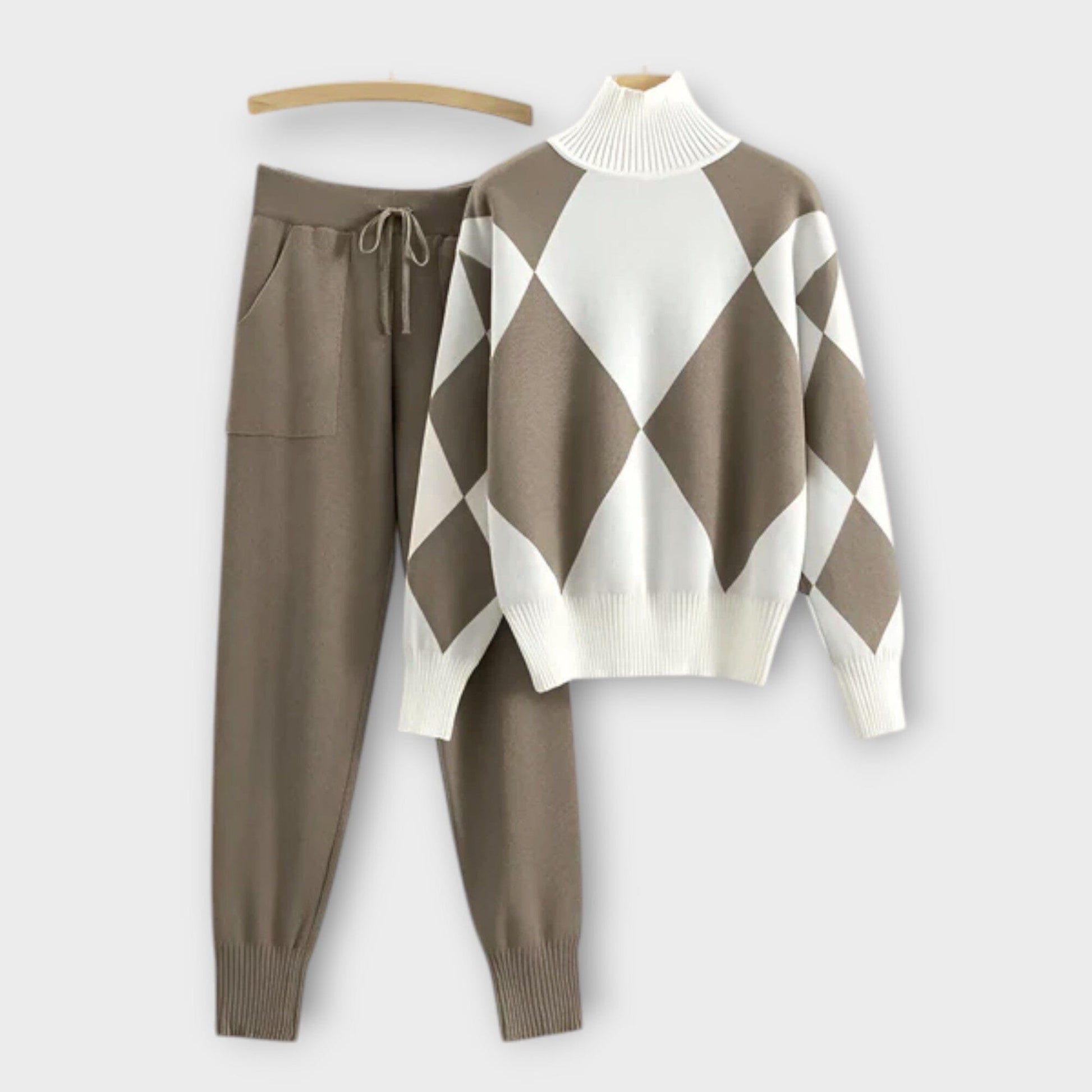 Laura - Conjunto Elegante de Dos Piezas Laura - Conjunto Elegante de Dos Piezas A minha loja Beige S 