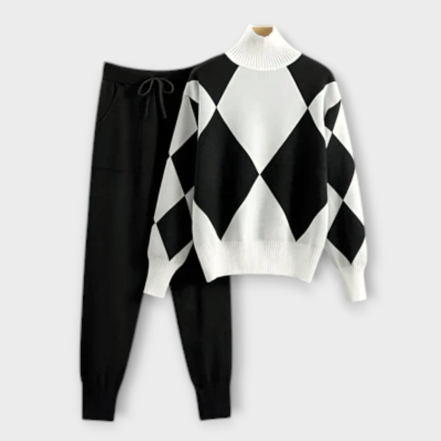 Laura - Conjunto Elegante de Dos Piezas Laura - Conjunto Elegante de Dos Piezas A minha loja Negro S 