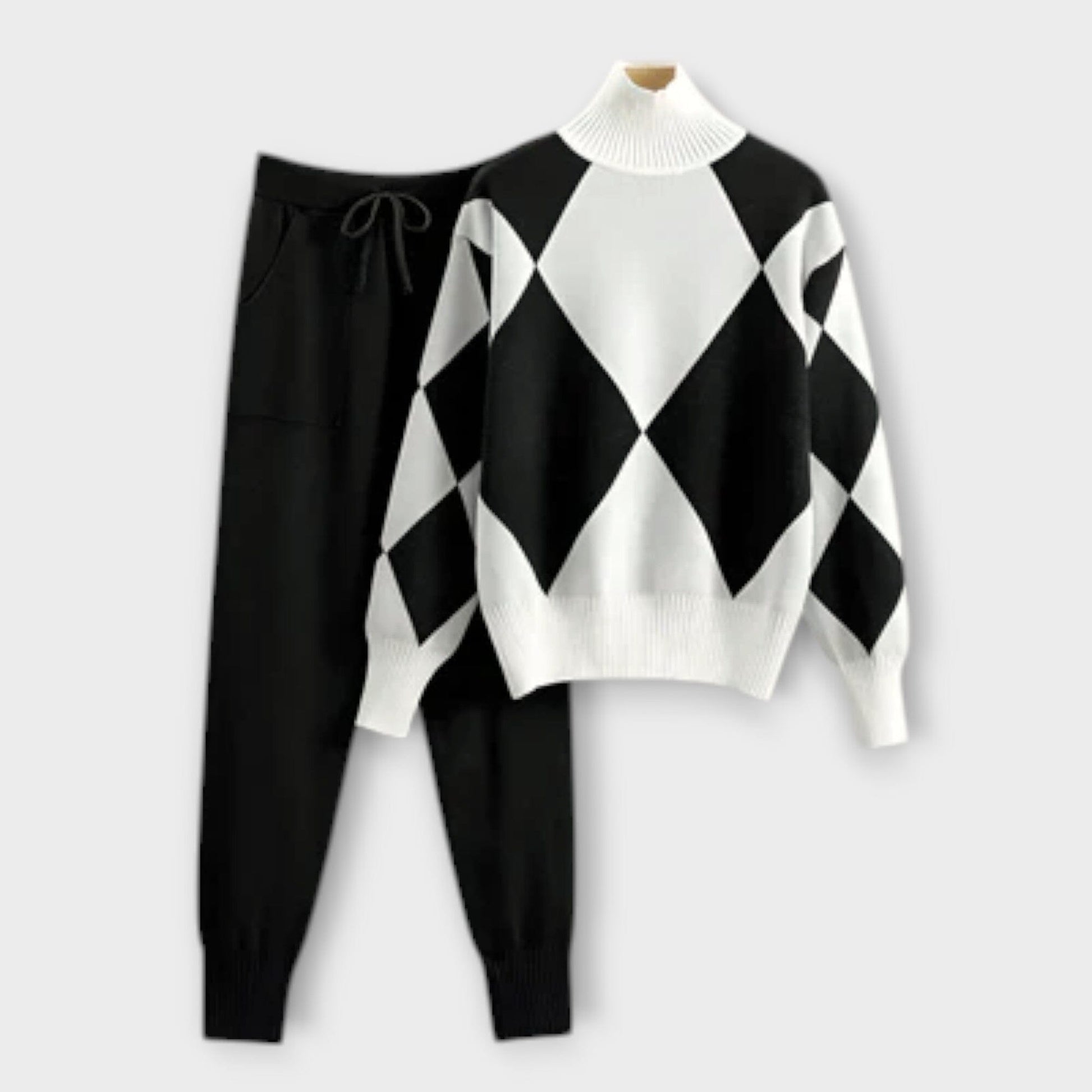Laura - Conjunto Elegante de Dos Piezas Laura - Conjunto Elegante de Dos Piezas A minha loja Negro S 