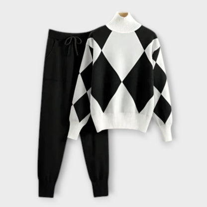 Laura - Conjunto Elegante de Dos Piezas Laura - Conjunto Elegante de Dos Piezas A minha loja Negro S 