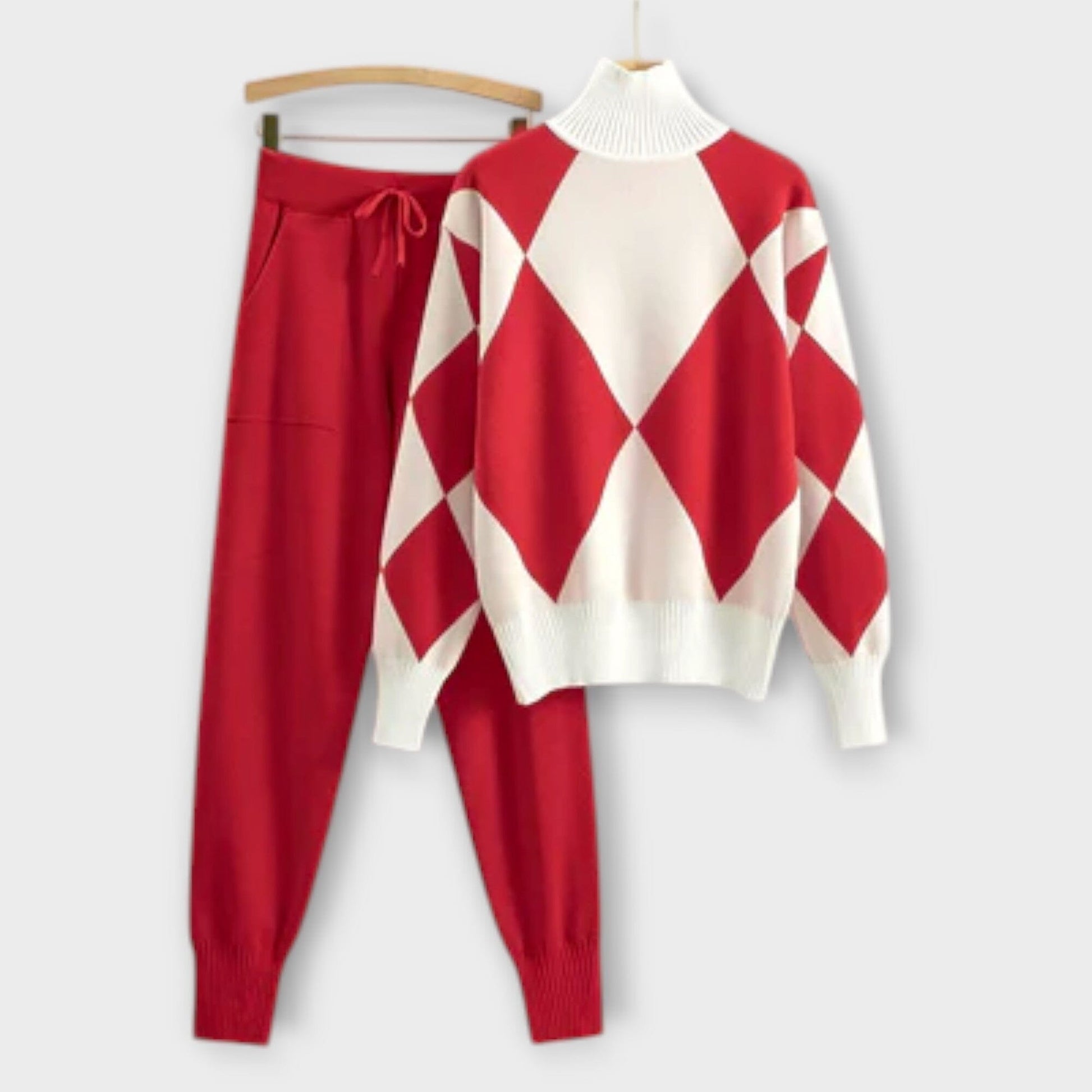 Laura - Conjunto Elegante de Dos Piezas Laura - Conjunto Elegante de Dos Piezas A minha loja Rojo S 
