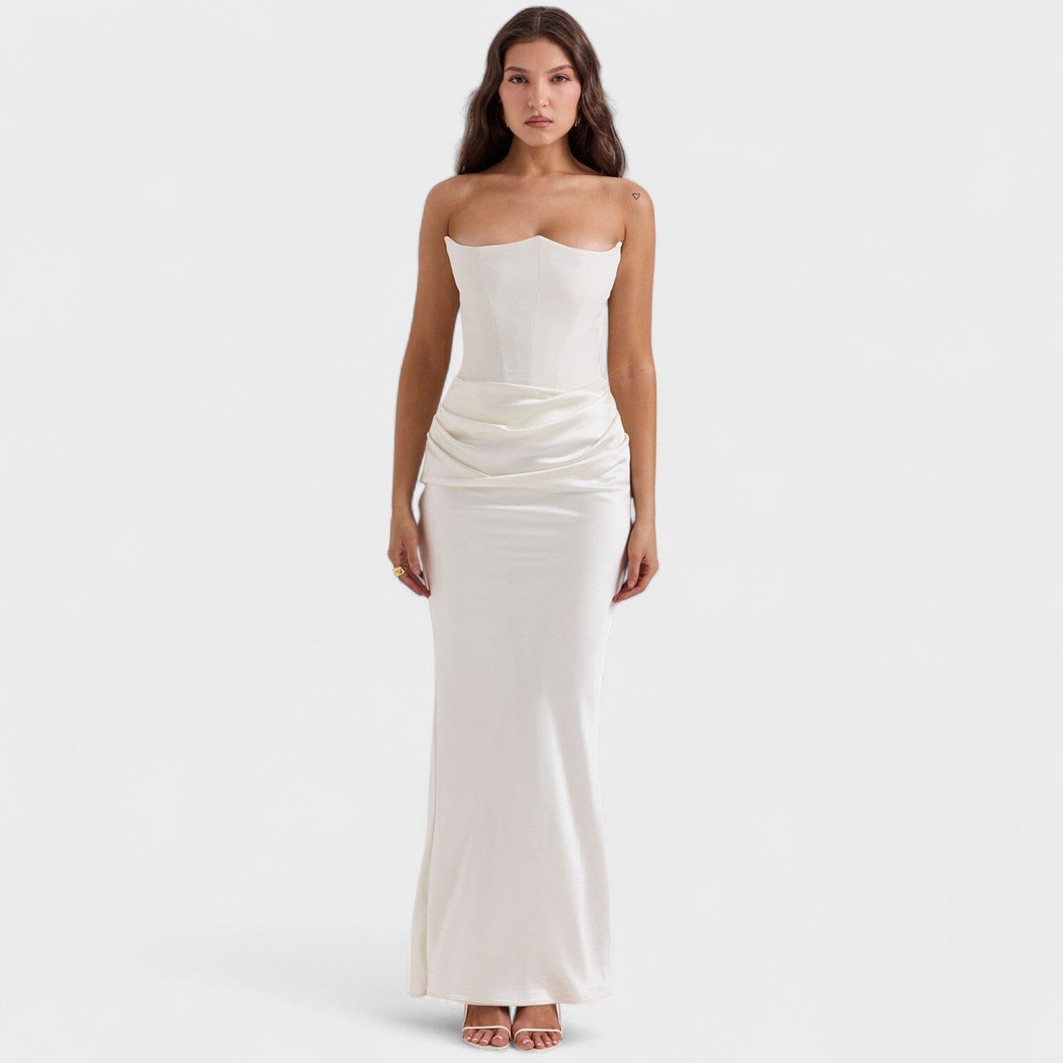 Lina - Vestido Maxi Elegante Lina - Vestido Maxi Elegante Rita Blanco S 