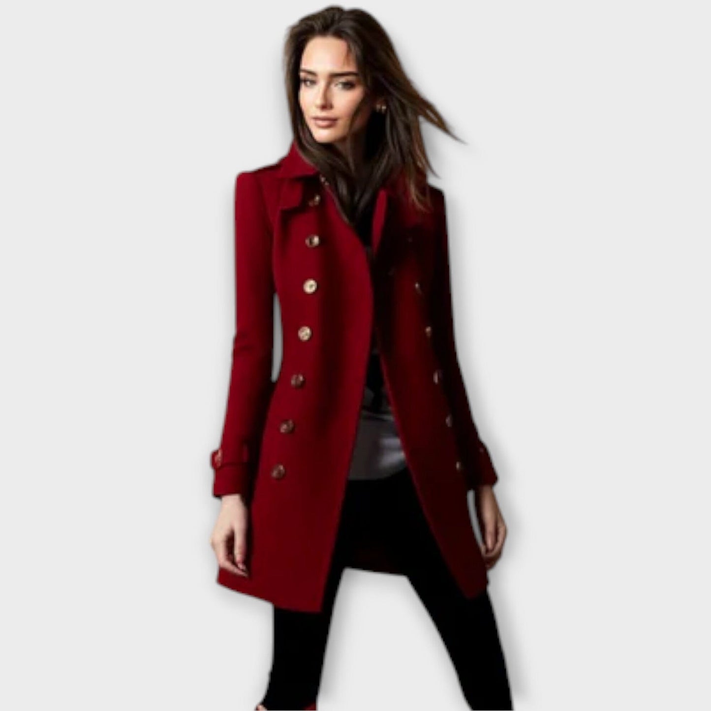 Linda - Trenchcoat Doble Abotonado Linda - Trenchcoat Doble Abotonado A minha loja Rojo XS 