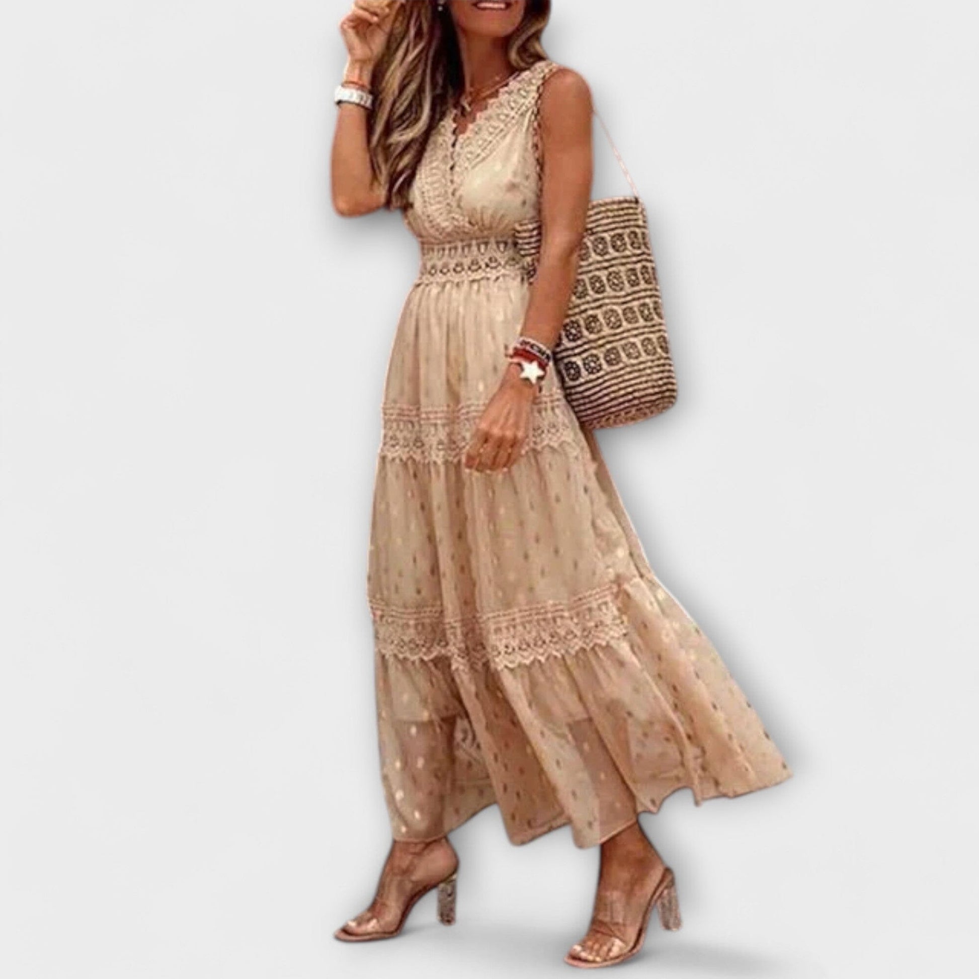 Lola – Vestido largo con encaje boho Lola – Vestido largo con encaje boho A minha loja 