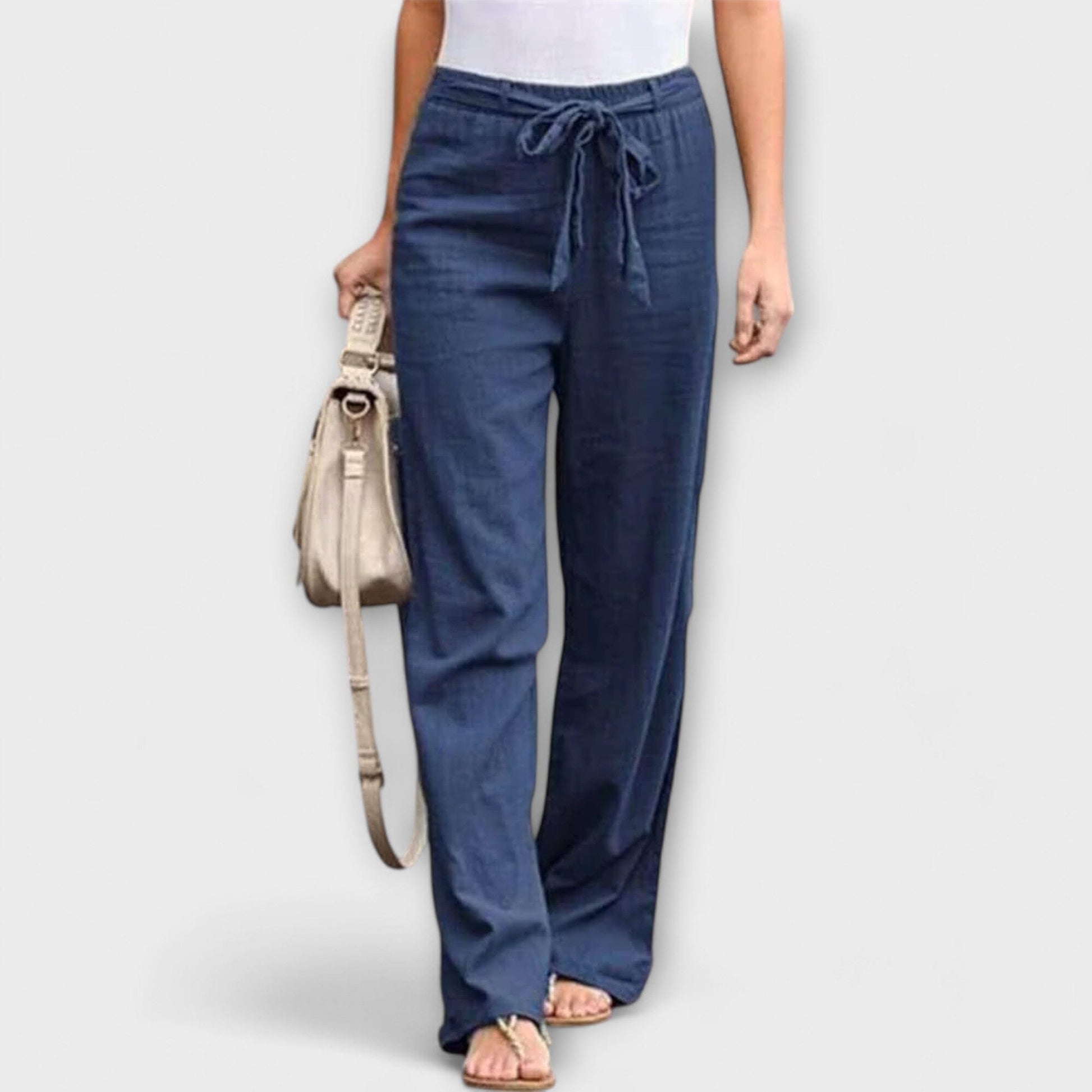 Loreen – Pantalón ligero de lino Loreen – Pantalón ligero de lino A minha loja Dunkelblau XS 