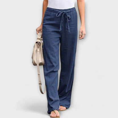 Loreen – Pantalón ligero de lino Loreen – Pantalón ligero de lino A minha loja Dunkelblau XS 