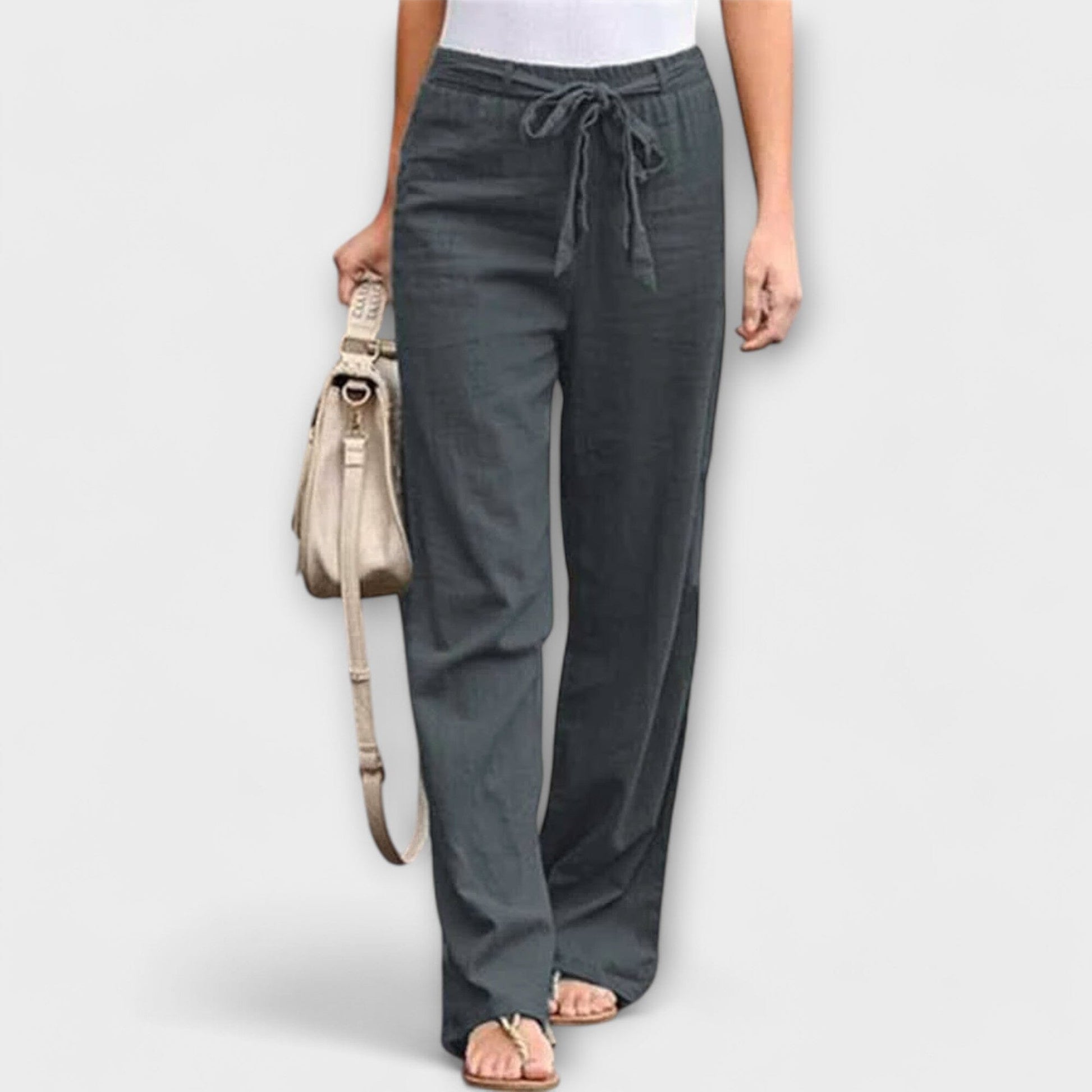 Loreen – Pantalón ligero de lino Loreen – Pantalón ligero de lino A minha loja Grau XS 