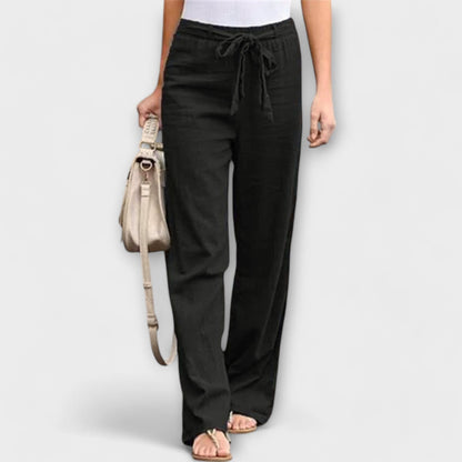 Loreen – Pantalón ligero de lino Loreen – Pantalón ligero de lino A minha loja Negro XS 