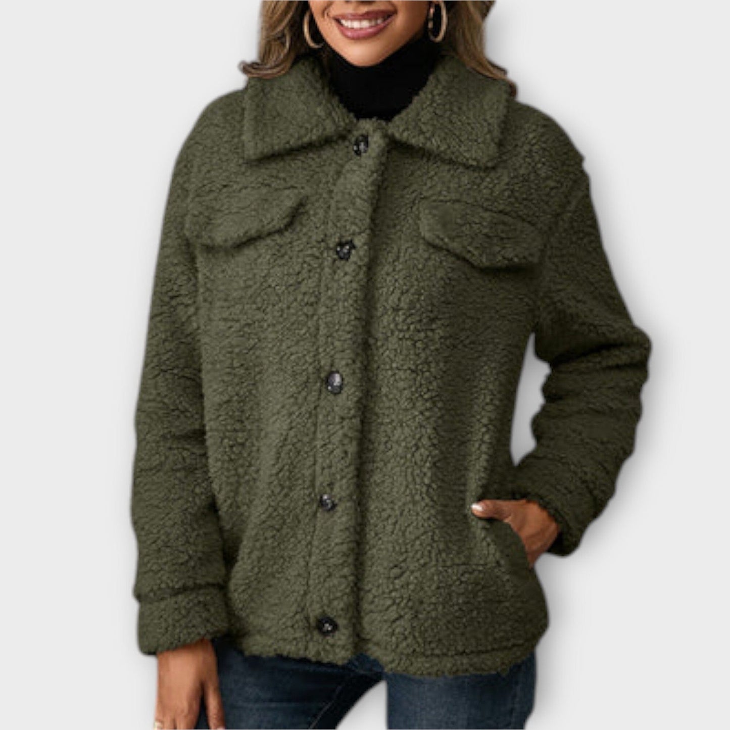 Lucy – Chaqueta de peluche cálida Lucy – Chaqueta de peluche cálida A minha loja S Verde 