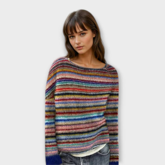 Manonin – Suéter Casual y Acogedor a Rayas Manonin – Suéter Casual y Acogedor a Rayas A minha loja Azul XS 