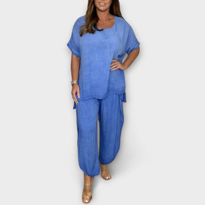 Maria - Conjunto de Dos Piezas Maria - Conjunto de Dos Piezas A minha loja Azul S 