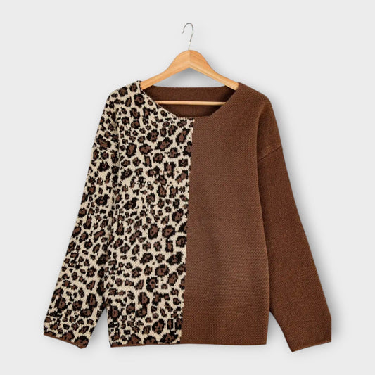 Marina - Suéter Casual con Diseño de Leopardo Marina - Suéter Casual con Diseño de Leopardo A minha loja 