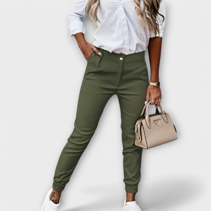Melania – Pantalones elásticos Melania – Pantalones elásticos A minha loja Armeegrün S 