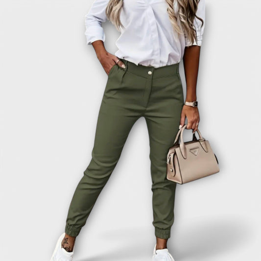Melania – Pantalones elásticos Melania – Pantalones elásticos A minha loja Armeegrün S 