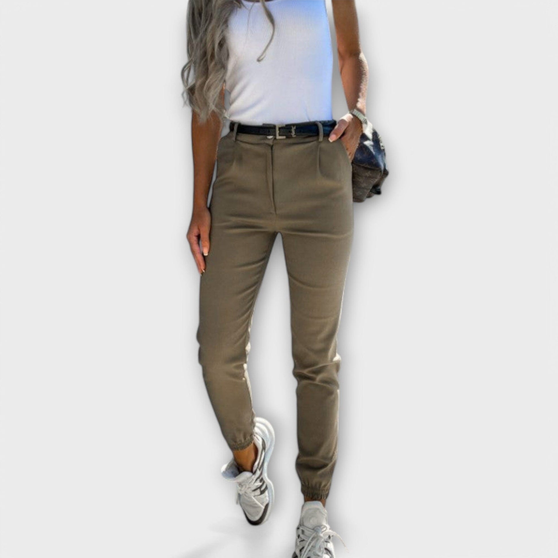 Melania – Pantalones elásticos Melania – Pantalones elásticos A minha loja Verde S 