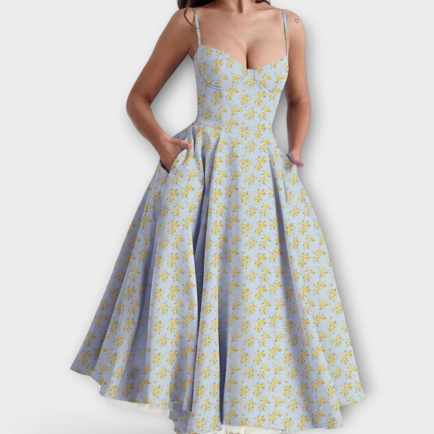 Mélie – Vestido ligero de verano con detalle de corsé Mélie – Vestido ligero de verano con detalle de corsé A minha loja Gelbblau S 