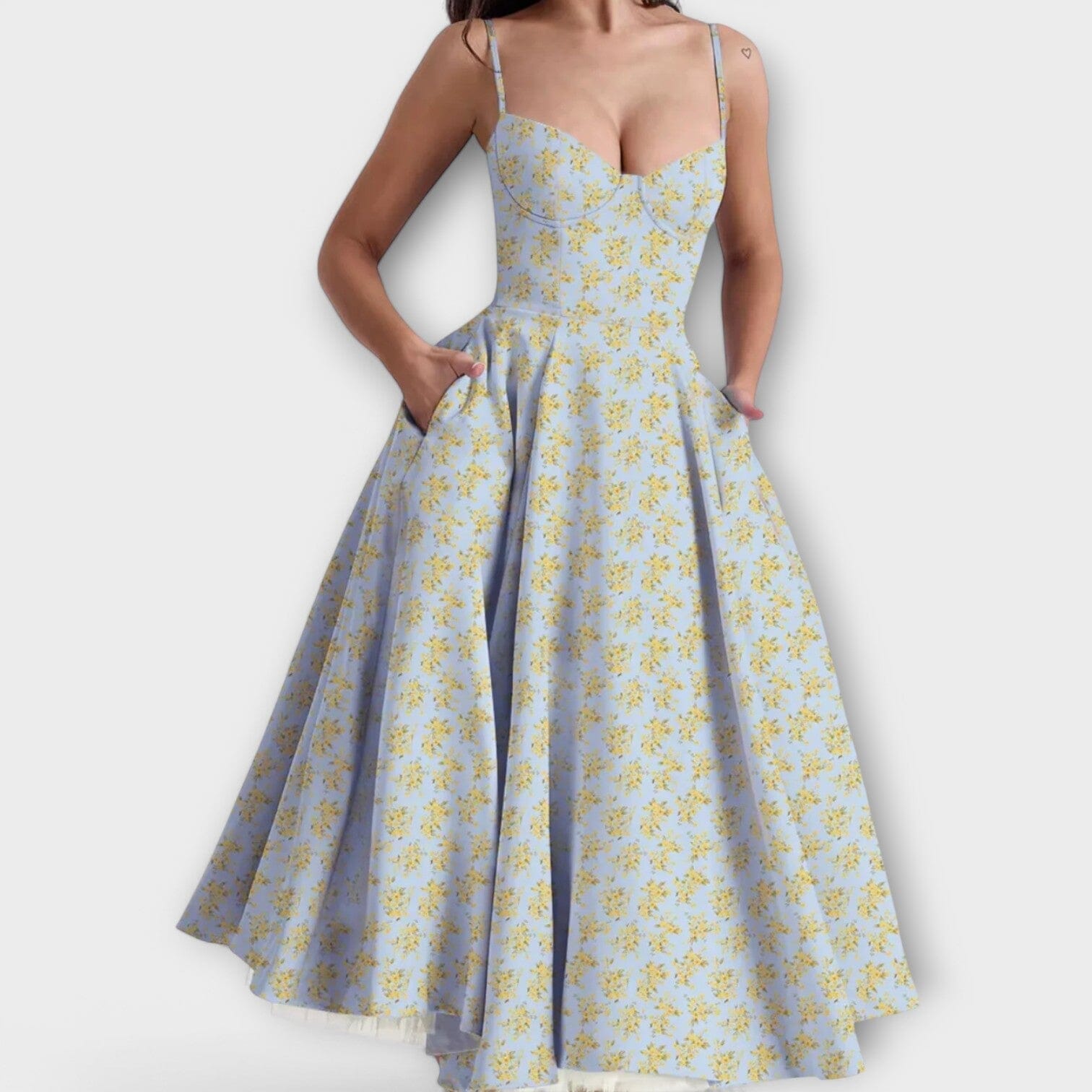 Mélie – Vestido ligero de verano con detalle de corsé Mélie – Vestido ligero de verano con detalle de corsé A minha loja Gelbblau S 