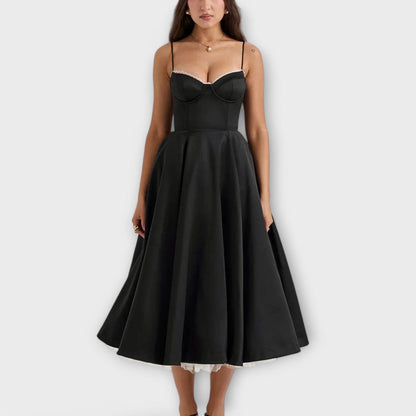 Mélie – Vestido ligero de verano con detalle de corsé Mélie – Vestido ligero de verano con detalle de corsé A minha loja Negro S 