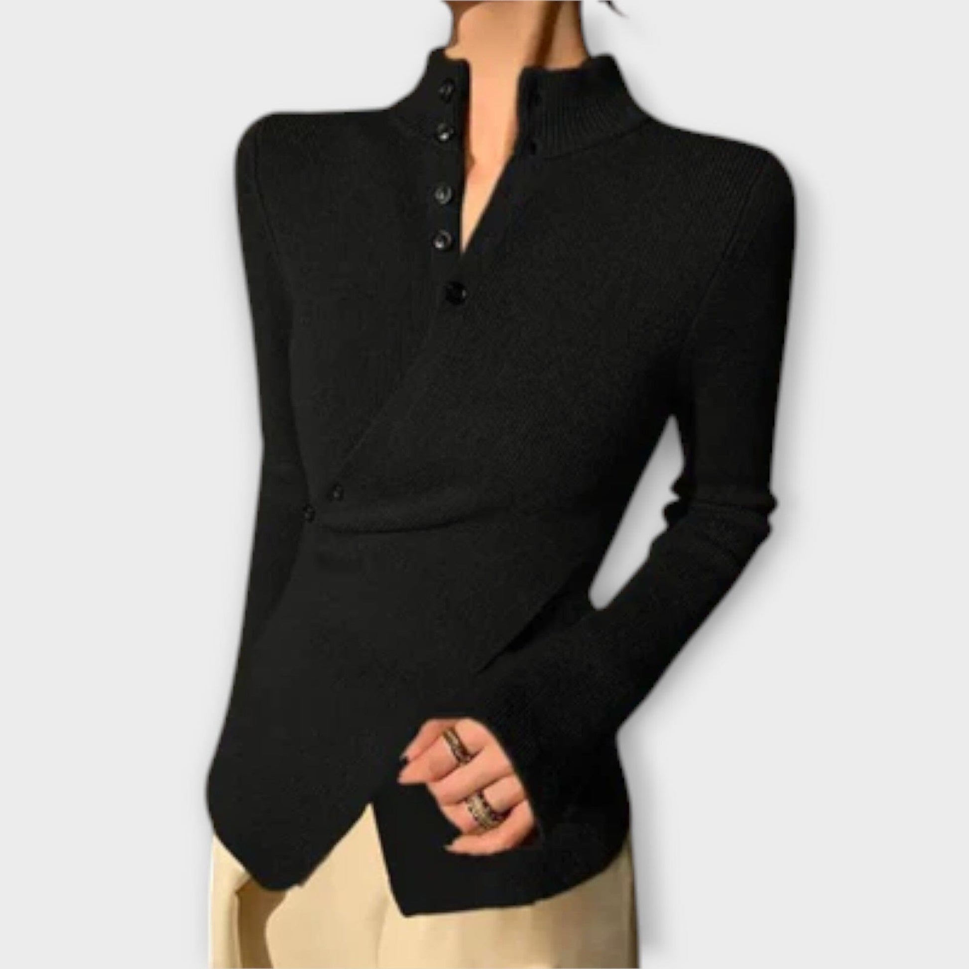 Michiko – Suéter Elegante de Punto de Algodón Michiko – Suéter Elegante de Punto de Algodón A minha loja 