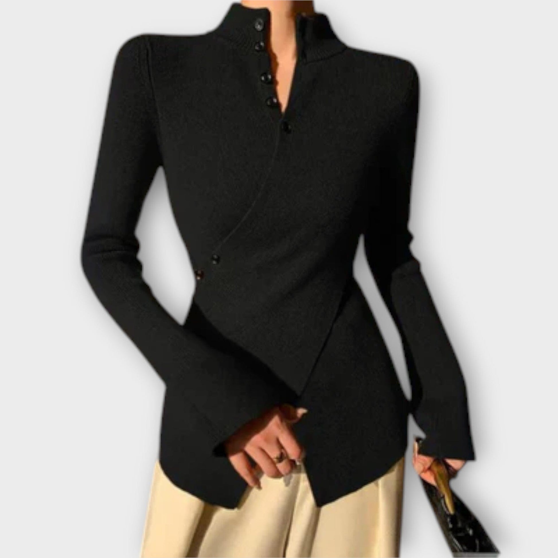 Michiko – Suéter Elegante de Punto de Algodón Michiko – Suéter Elegante de Punto de Algodón A minha loja 