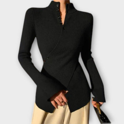 Michiko – Suéter Elegante de Punto de Algodón Michiko – Suéter Elegante de Punto de Algodón A minha loja 