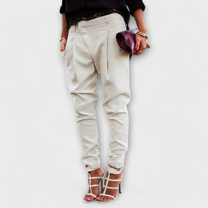 Mira – Pantalón de cintura alta elegante Mira – Pantalón de cintura alta elegante A minha loja Blanco XS 