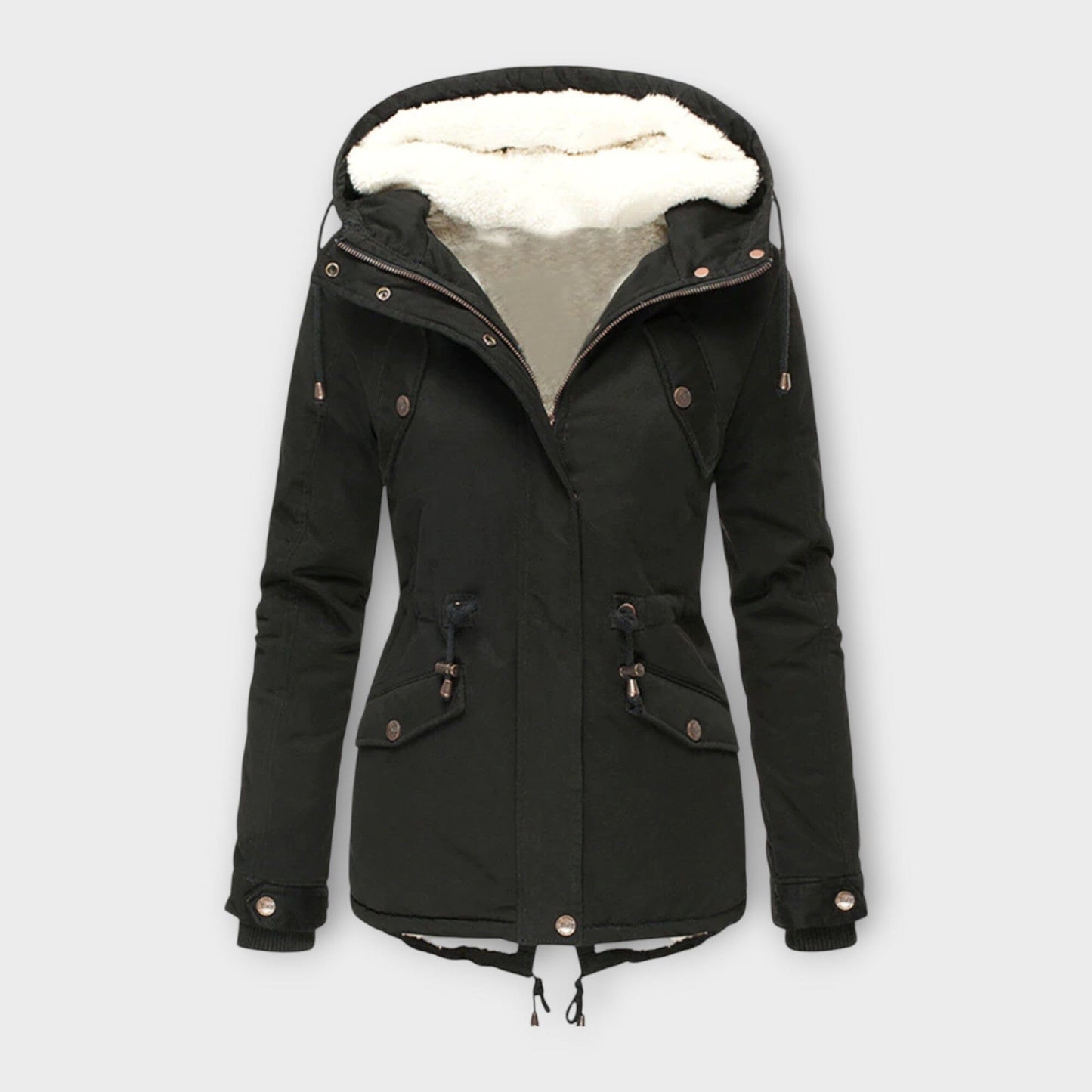 Mori – Chaqueta de invierno impermeable y forrada Mori – Chaqueta de invierno impermeable y forrada A minha loja Negro S 