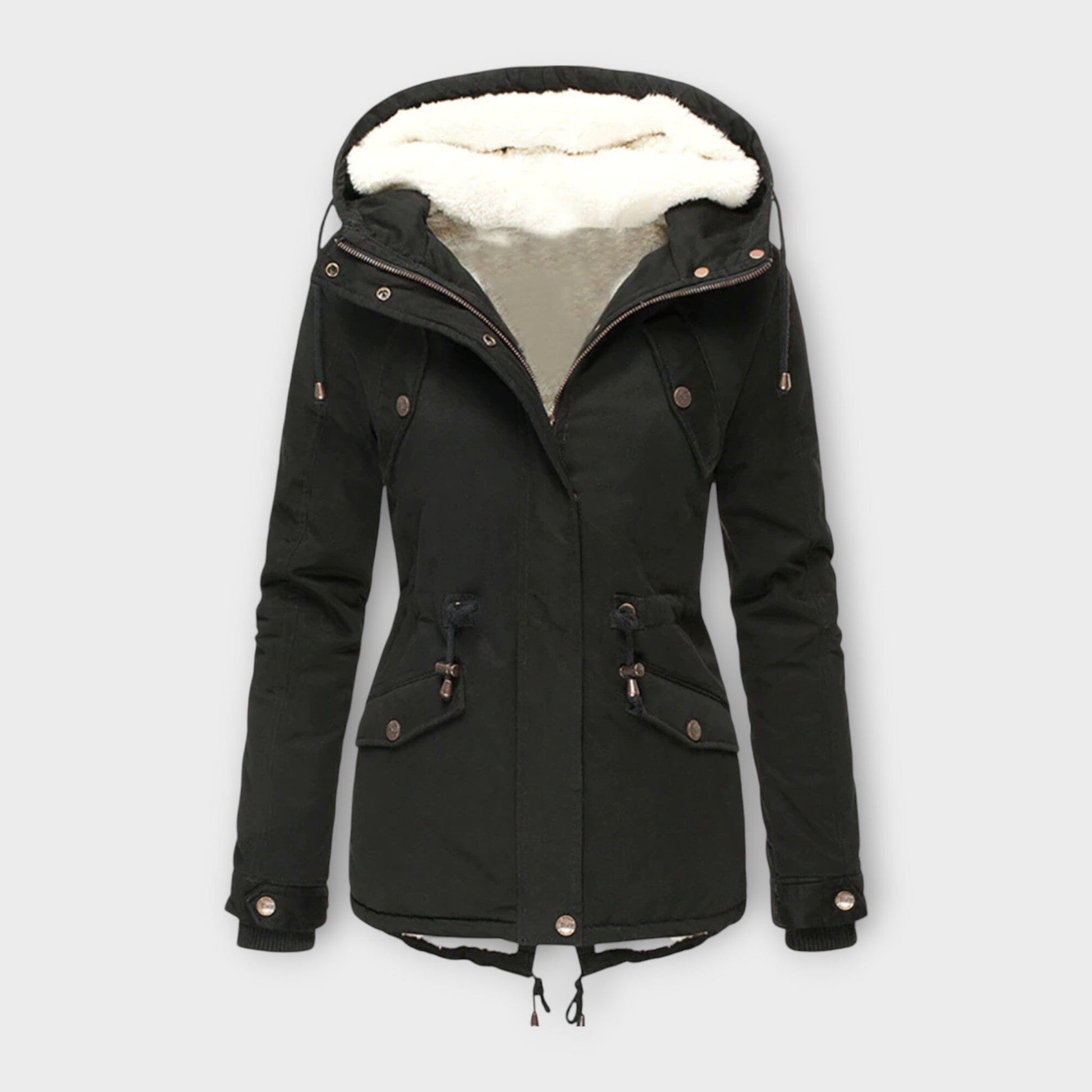 Mori – Chaqueta de invierno impermeable y forrada Mori – Chaqueta de invierno impermeable y forrada A minha loja Negro S 