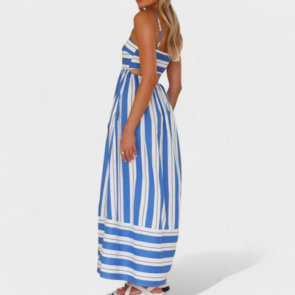Isabel – Vestido Largo a Rayas