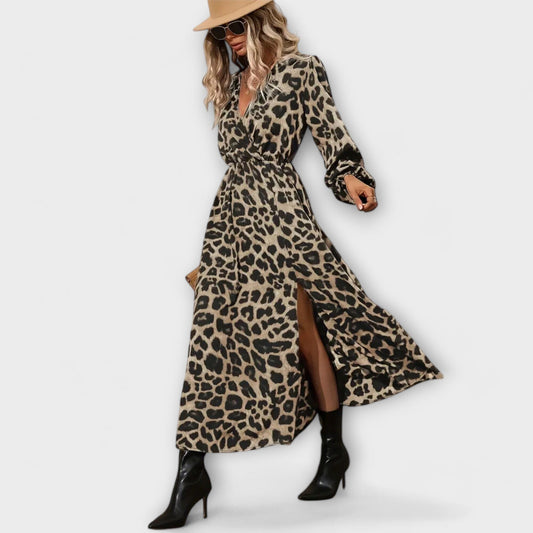 Natalie – Vestido con estilo y estampado de leopardo Natalie – Vestido con estilo y estampado de leopardo A minha loja 
