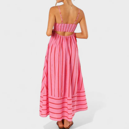 Isabel – Vestido Largo a Rayas