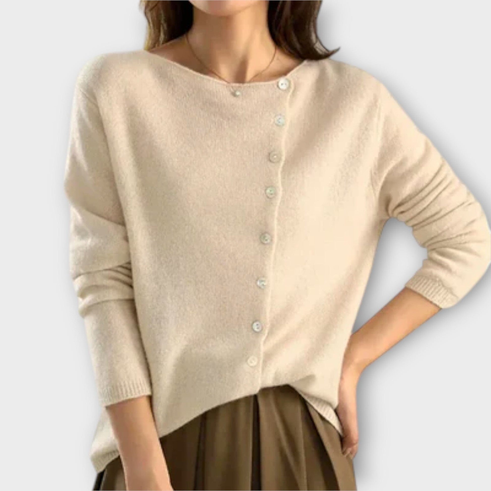 Paige - Cárdigan Acogedor Paige - Cárdigan Acogedor A minha loja Beige S 