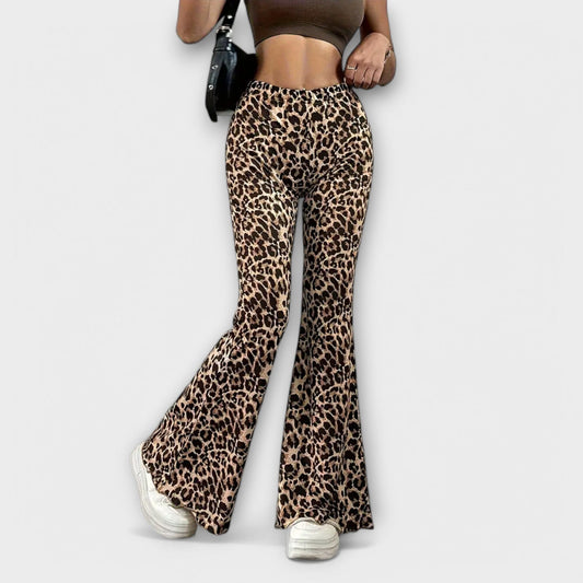 Pantalón Bootcut de Leopardo Pantalón Bootcut de Leopardo A minha loja 