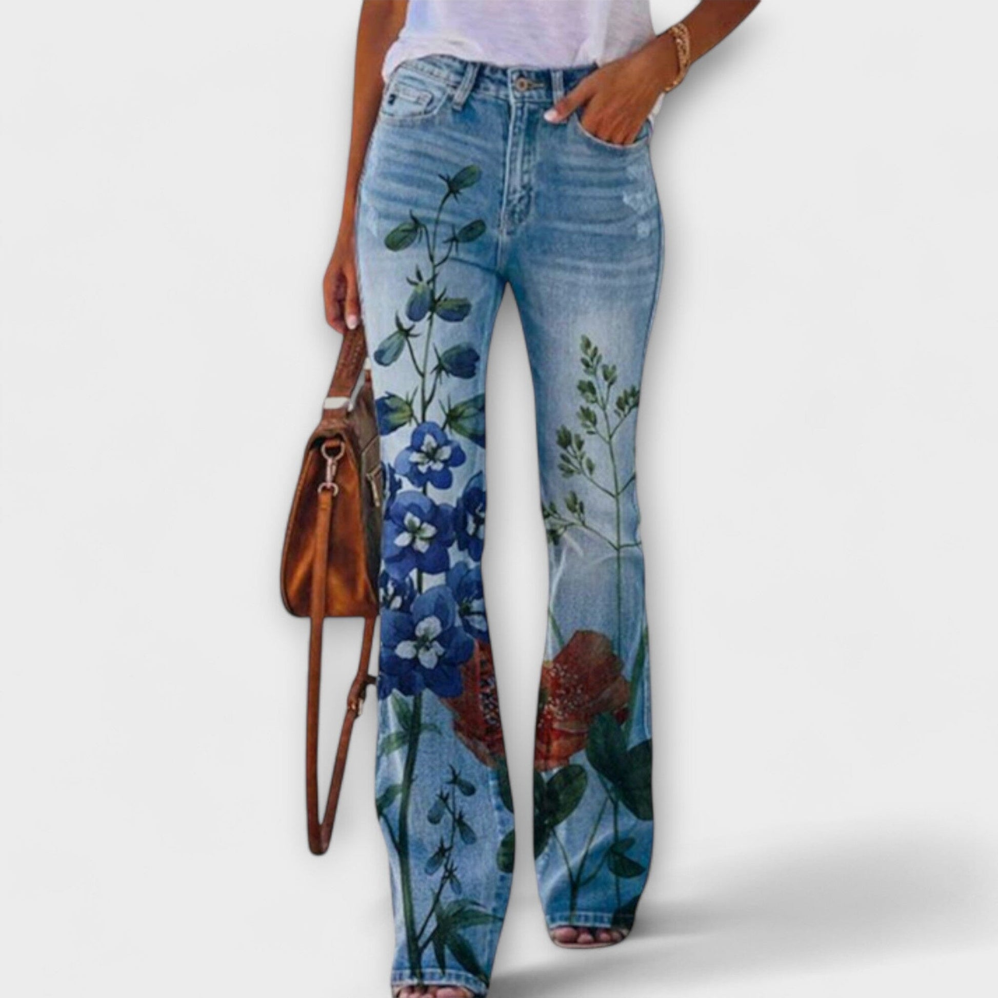 Pantalón con flores Pantalón con flores A minha loja Blaue Blume XS 