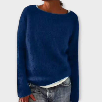 Regine – Suéter de Punto Sólido Regine – Suéter de Punto Sólido A minha loja Azul S 