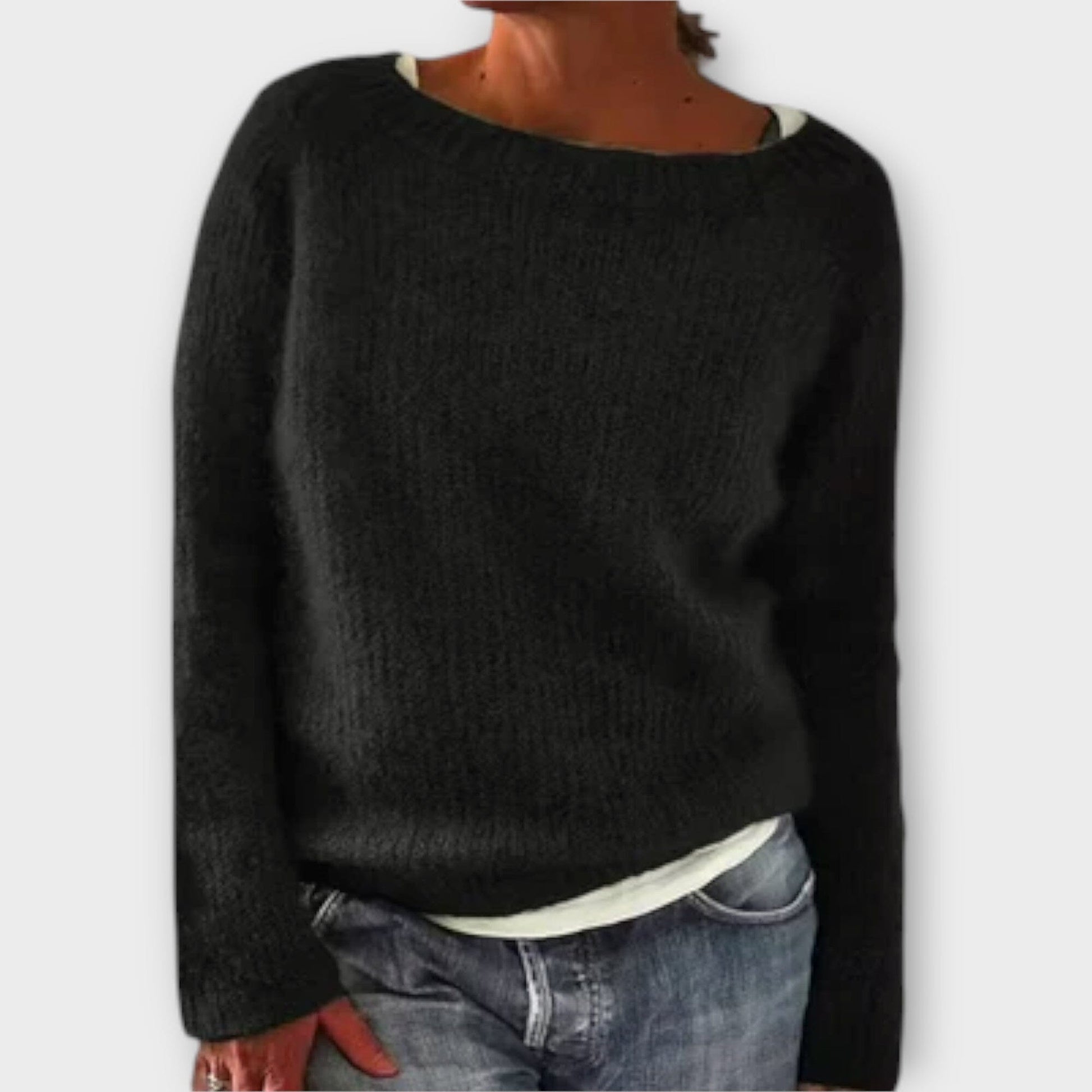 Regine – Suéter de Punto Sólido Regine – Suéter de Punto Sólido A minha loja Negro S 