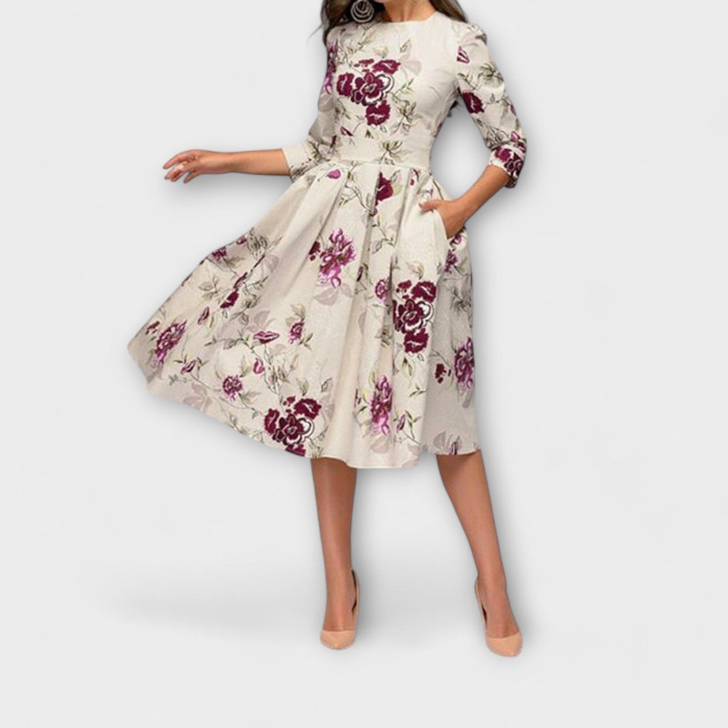 Retrozo – Elegante vestido de longitud a la rodilla Retrozo – Elegante vestido de longitud a la rodilla A minha loja 