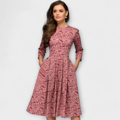 Retrozo – Elegante vestido de longitud a la rodilla Retrozo – Elegante vestido de longitud a la rodilla A minha loja Pink XS 