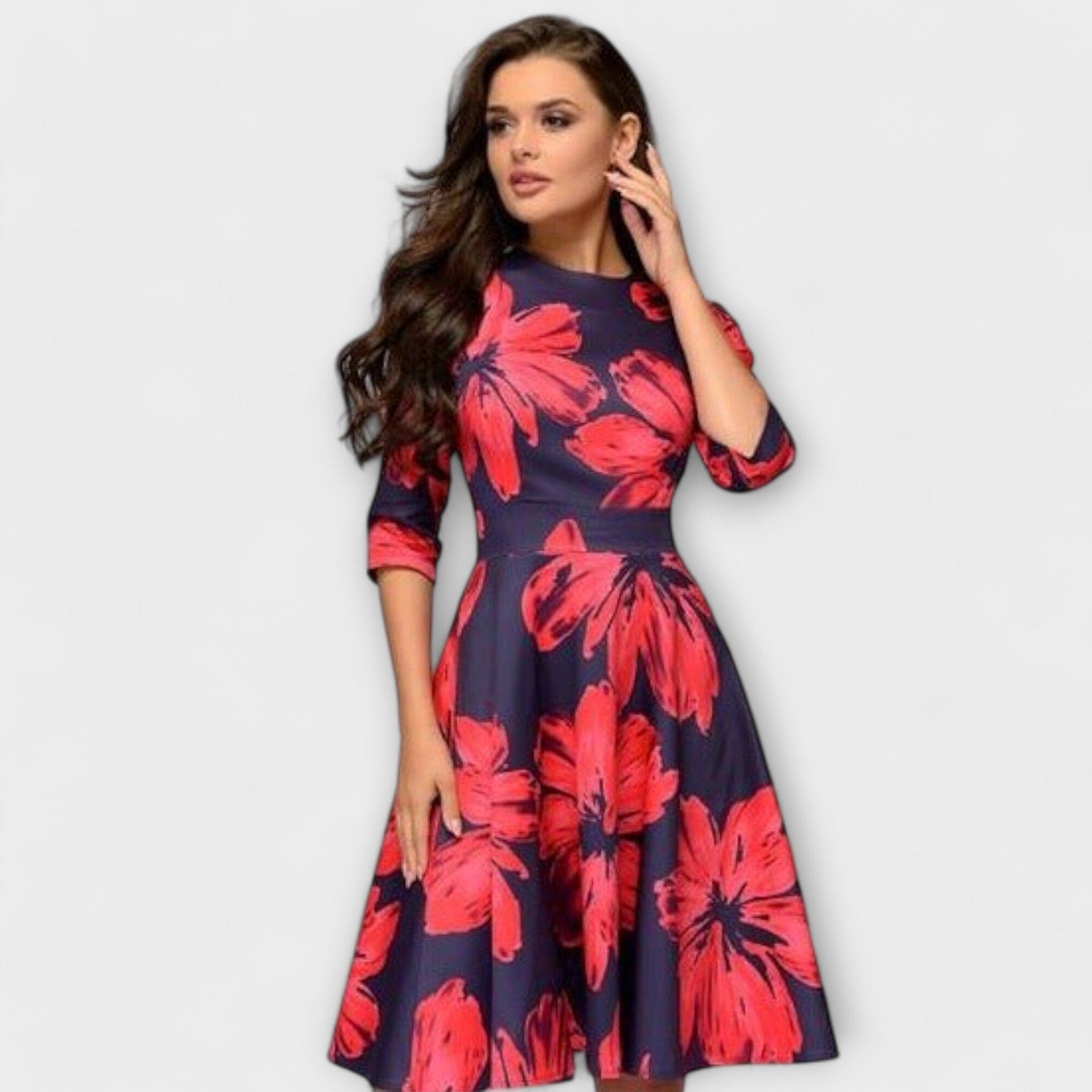 Retrozo – Elegante vestido de longitud a la rodilla Retrozo – Elegante vestido de longitud a la rodilla A minha loja Rote Blumen XS 