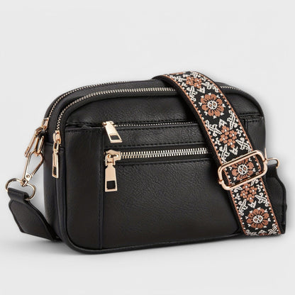 Rita. – Bolso bandolera de cuero vegano Rita. – Bolso bandolera de cuero vegano Rita Negro 