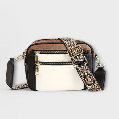 Rita. – Bolso bandolera de cuero vegano Rita. – Bolso bandolera de cuero vegano Rita Weiß & Schwarz 