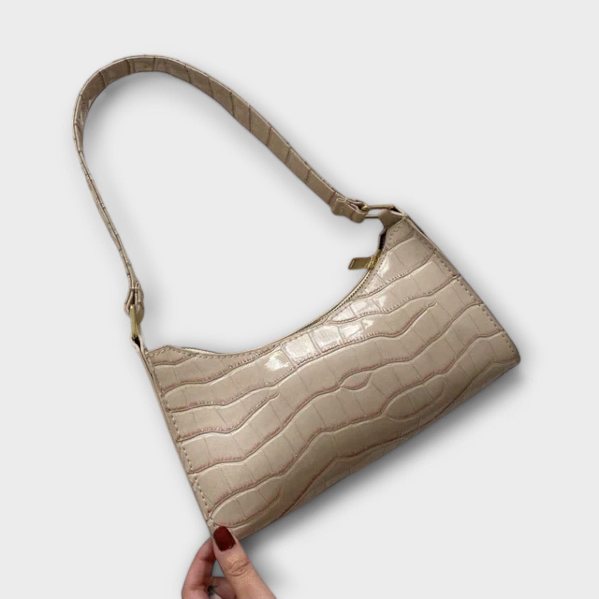Rita. – Bolso de cuero brillante Rita. – Bolso de cuero brillante Rita Beige 